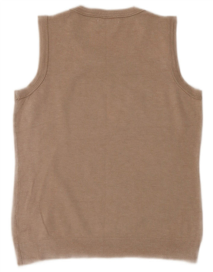 Calvin Klein Dame Vest Top UK 12 Medium Beige Rayon