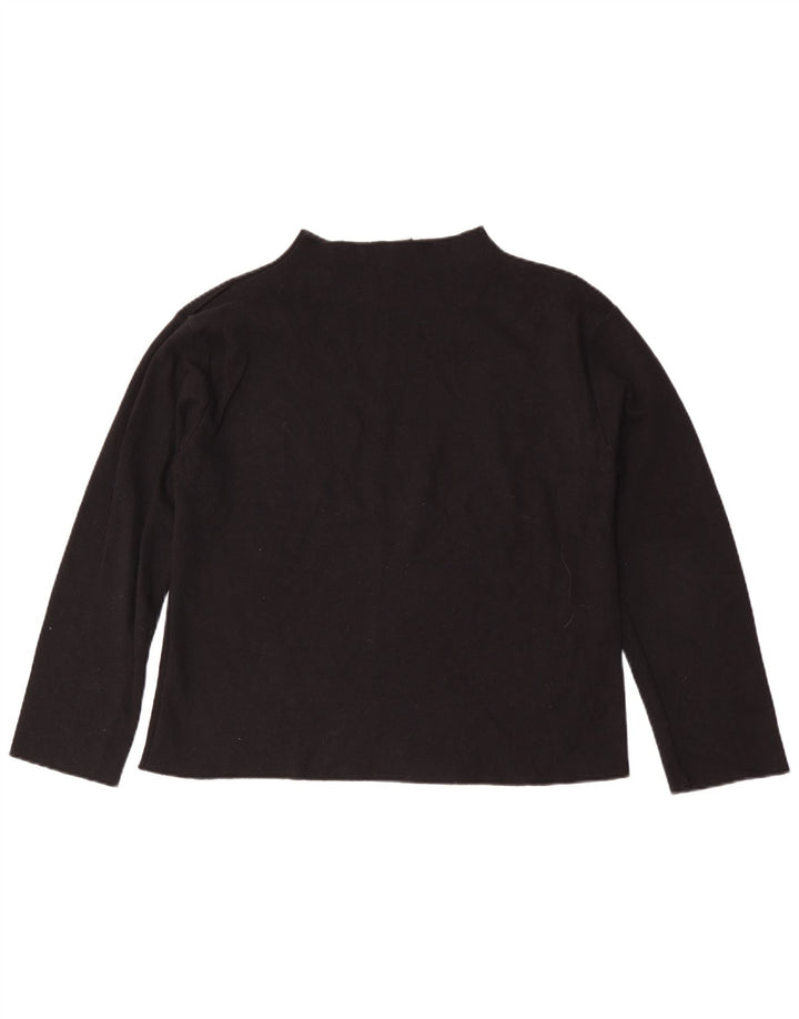 Zara Dame Top Langærmet UK 14 Medium Sort Bomuld