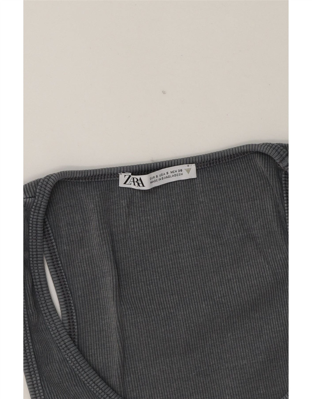 ZARA Womens Vest Top UK 10 Small Grey Vintage Zara and Second-Hand Zara from Messina Hembry 