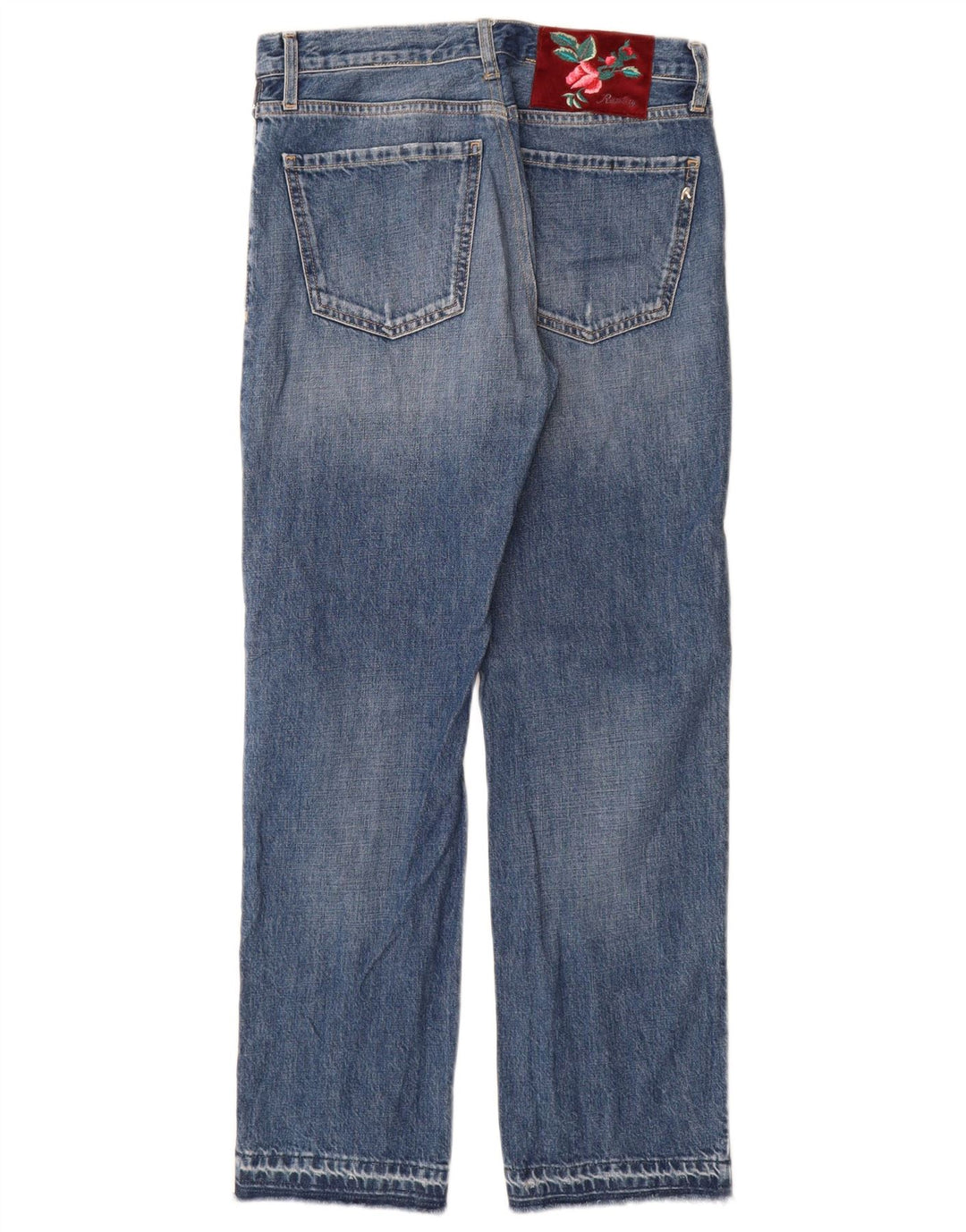 Replay Dame Straight Jeans W26 L30 Blå Bomuld