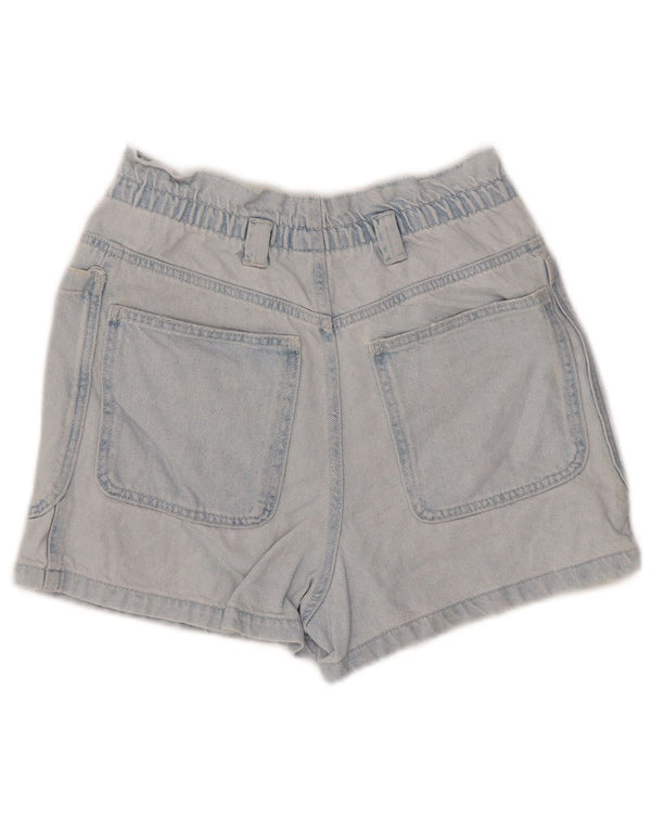 Zara Dame højtaljede denimshorts EU 36 XS W26 Blå