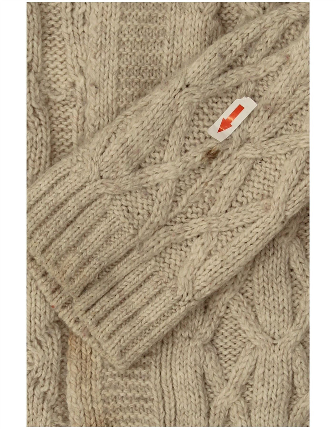 Marks & Spencer Dame Oversized Open Cardigan Sweater UK 12 Medium Beige