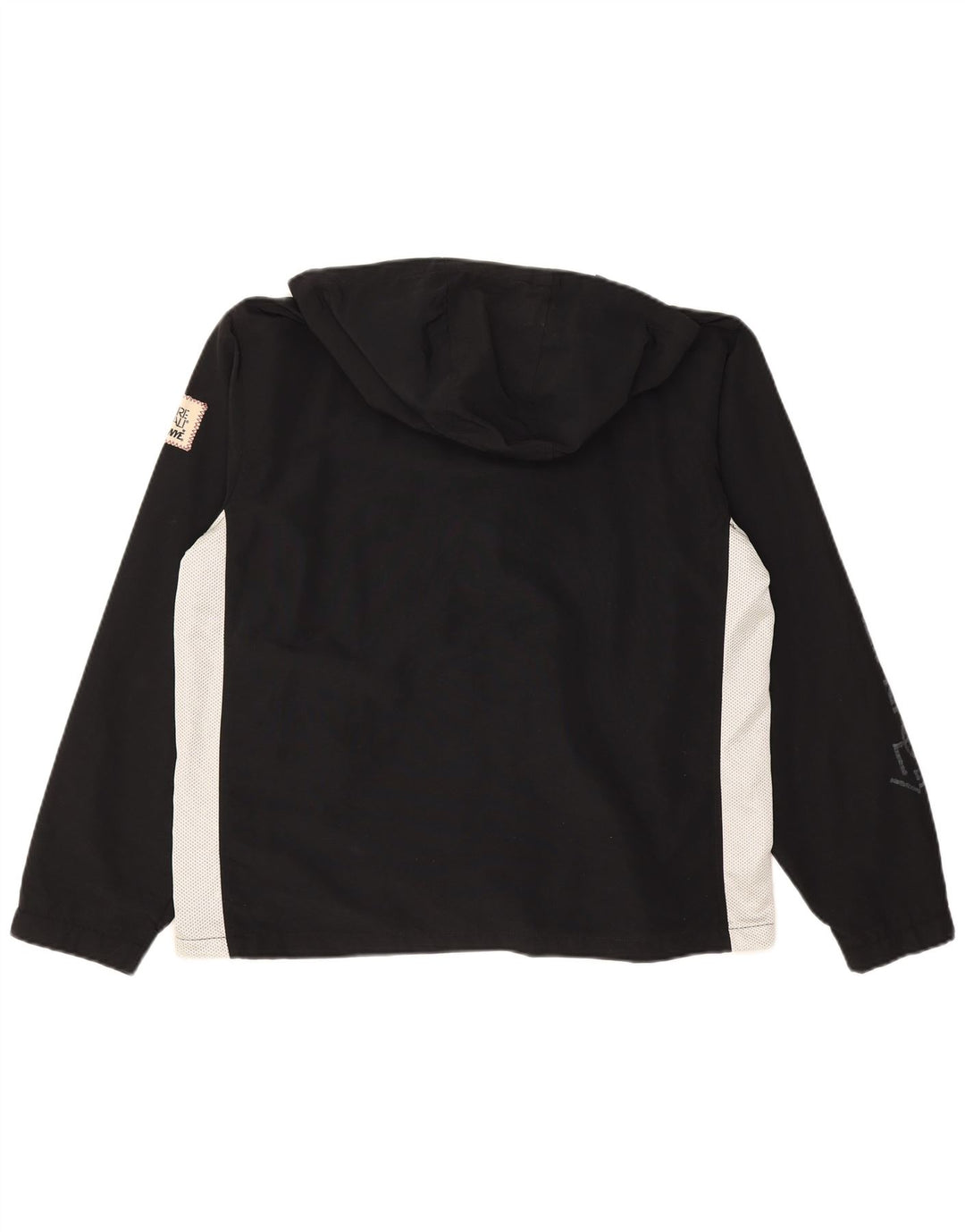 MURPHY & NYE Grafisk regnjakke med hætte til mænd UK 36 Small Black Colourblock