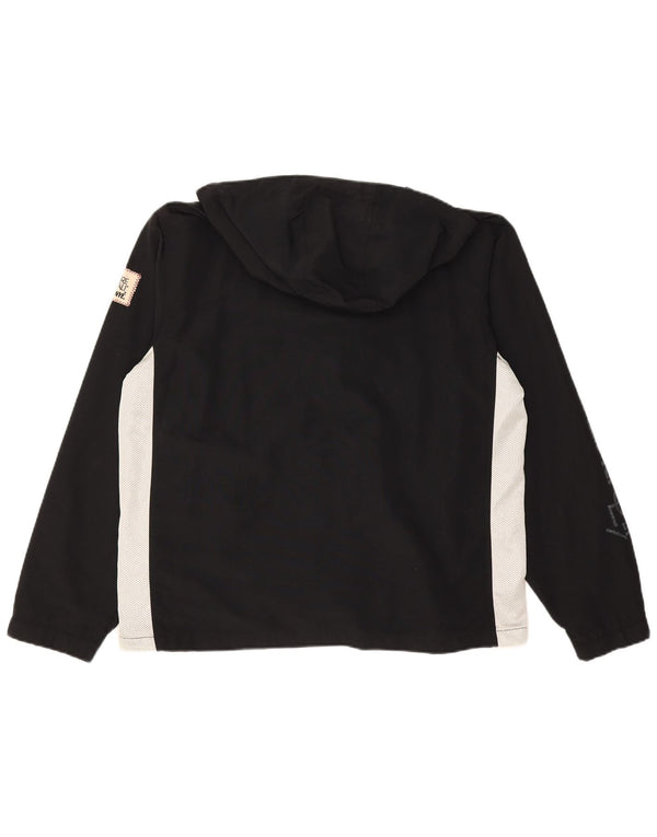 MURPHY & NYE Grafisk regnjakke med hætte til mænd UK 36 Small Black Colourblock