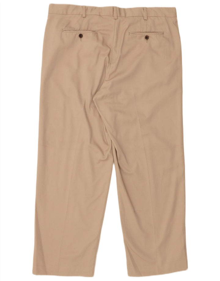 EDDIE BAUER Straight Chino Bukser til mænd W38 L30 Beige Bomuld