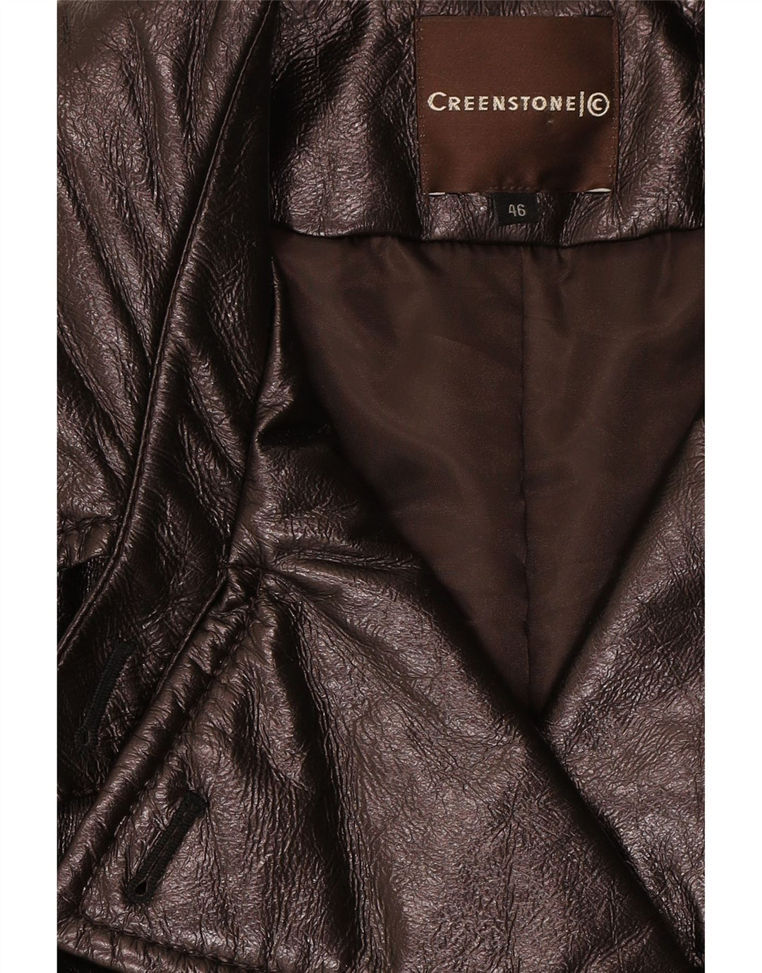 VINTAGE Womens Double Breasted Coat IT 46 Large Brown Polyester Vintage Vintage and Second-Hand Vintage from Messina Hembry 