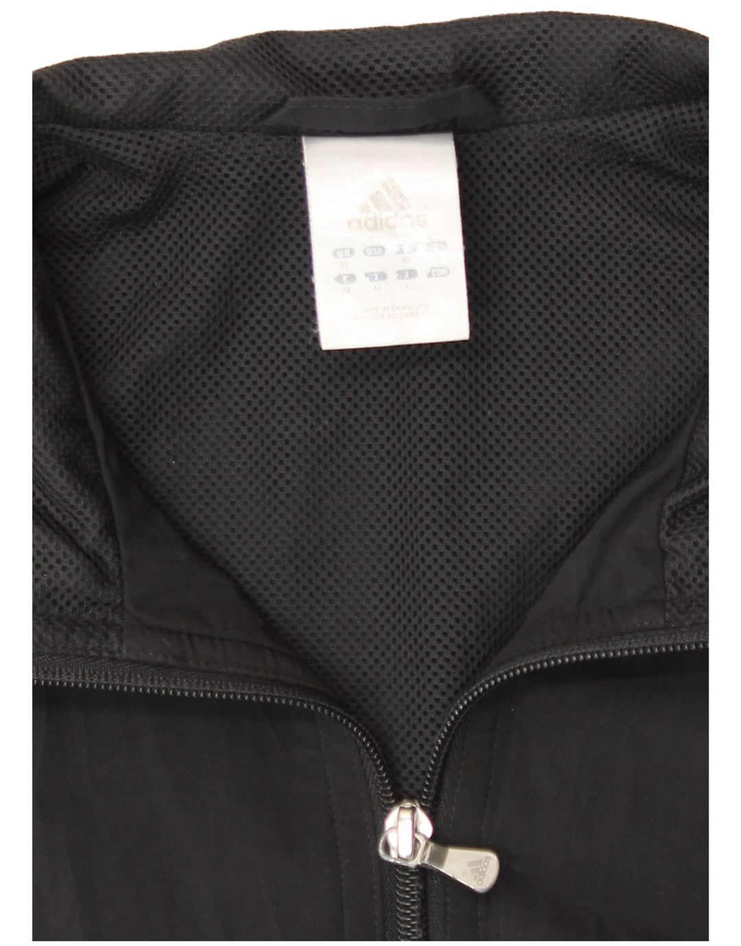 Adidas træningsdragt topjakke til kvinder UK 12 Medium Sort Polyester