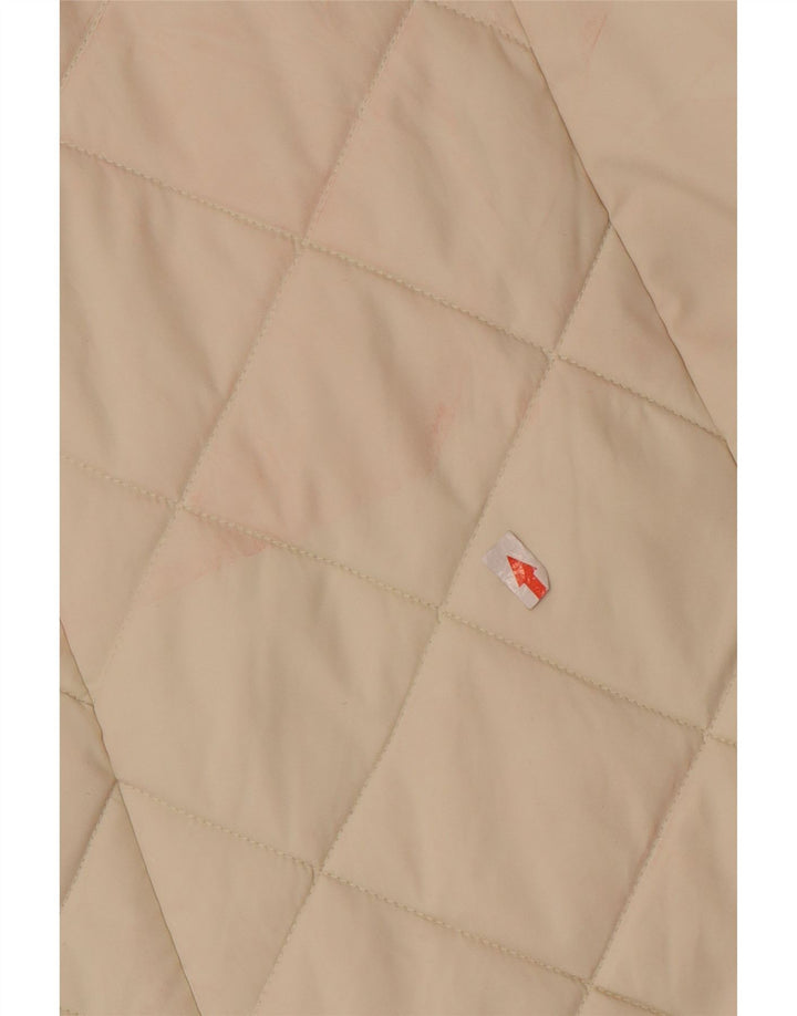 Slam Quiltet overfrakke til kvinder UK 16 Large Off White Colourblock