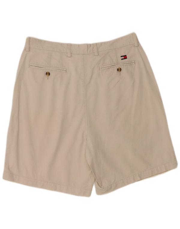 Tommy Hilfiger Herre Pegged Chino Shorts W34 Large Off White Bomuld