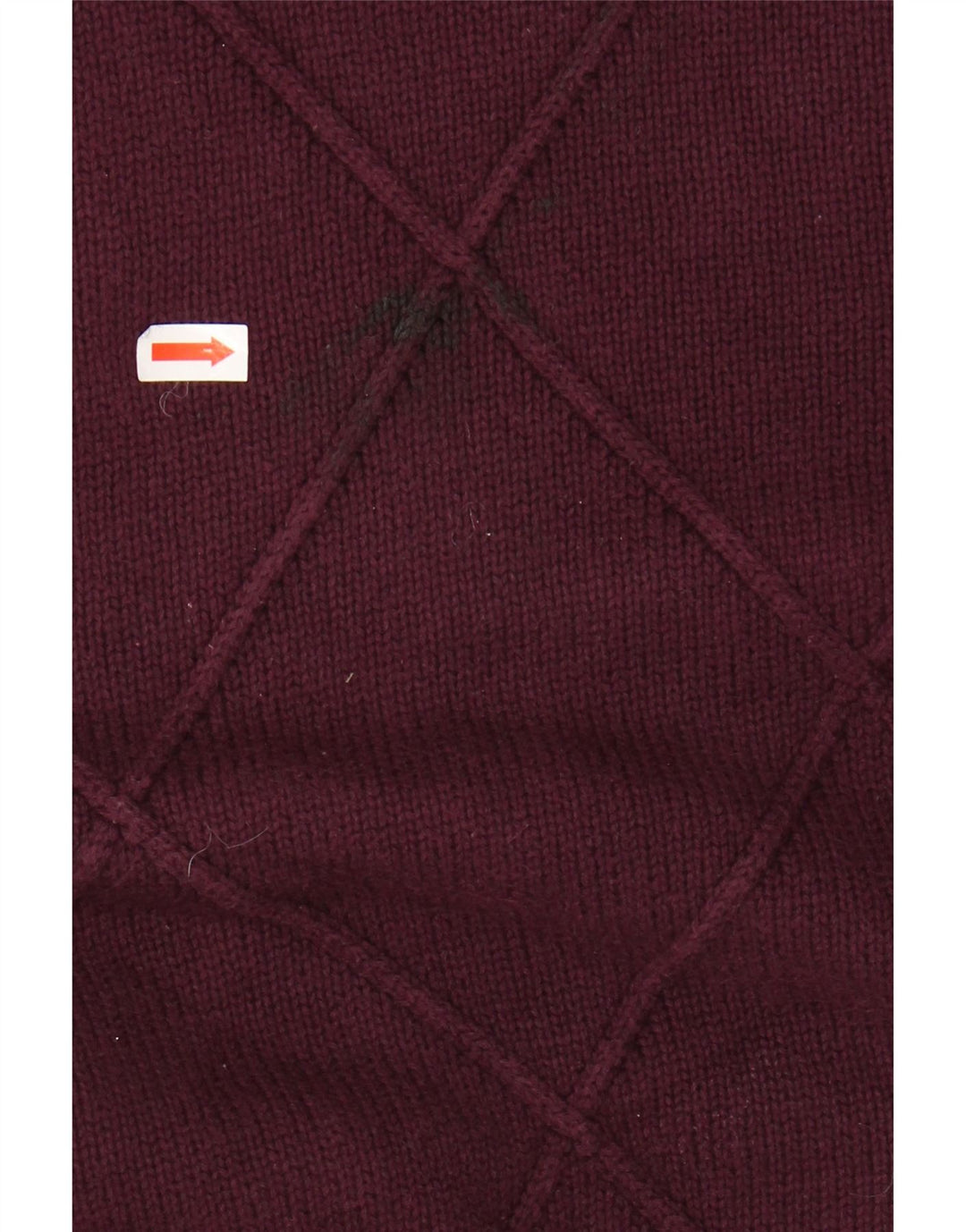 IZOD Mens Crew Neck Jumper Sweater Large Burgundy Cotton