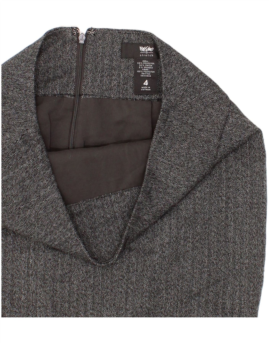 MOSSIMO Womens Pencil Skirt US 4 Medium W27  Grey Herringbone Polyester Vintage Mossimo and Second-Hand Mossimo from Messina Hembry 