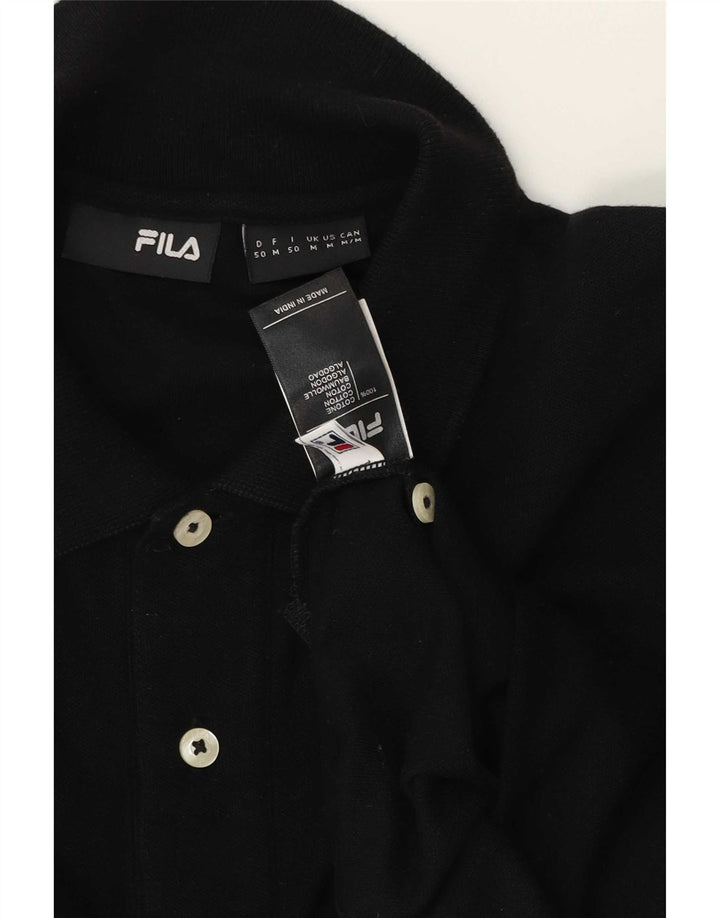 Fila Herre poloshirt Medium Sort Bomuld