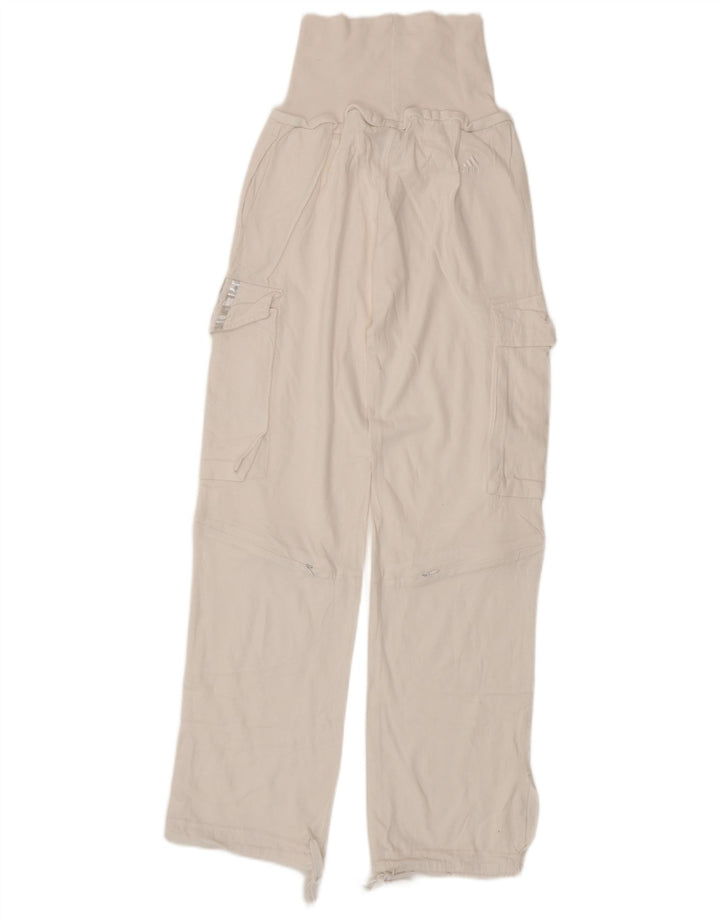 ADIDAS Cargo træningsdragt bukser til kvinder UK 8 Small White Bomuld
