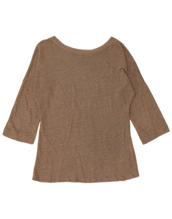 Massimo Dutti Dame Top 3/4 ærme UK 10 Small Khaki