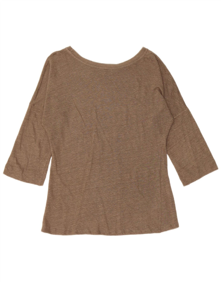 Massimo Dutti Dame Top 3/4 ærme UK 10 Small Khaki