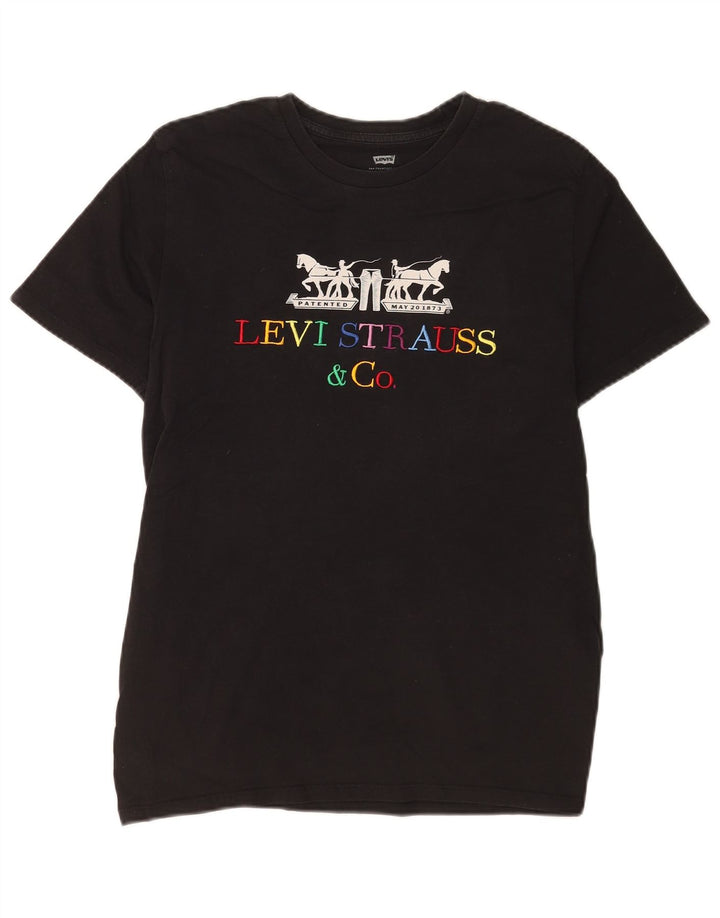 Levi's Herre grafisk T-shirt top lille sort bomuld