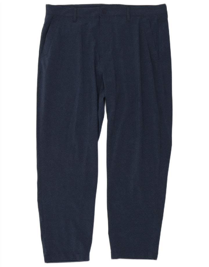 Adidas Straight Chino-bukser til mænd W36 L28 Marineblå polyester
