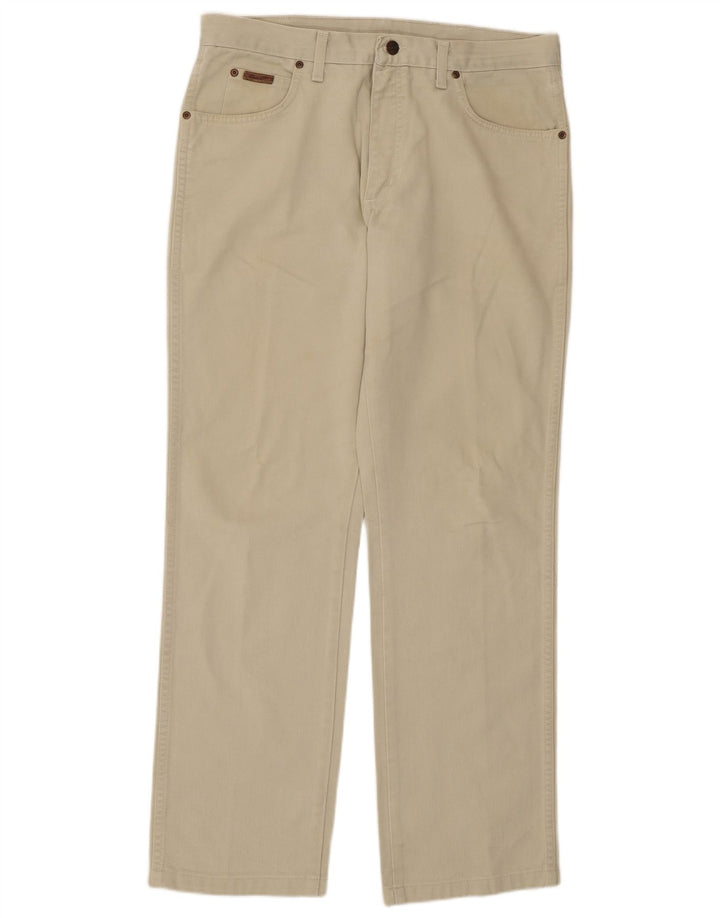 Wrangler Herre Regular Straight Jeans W34 L31 Grøn bomuld