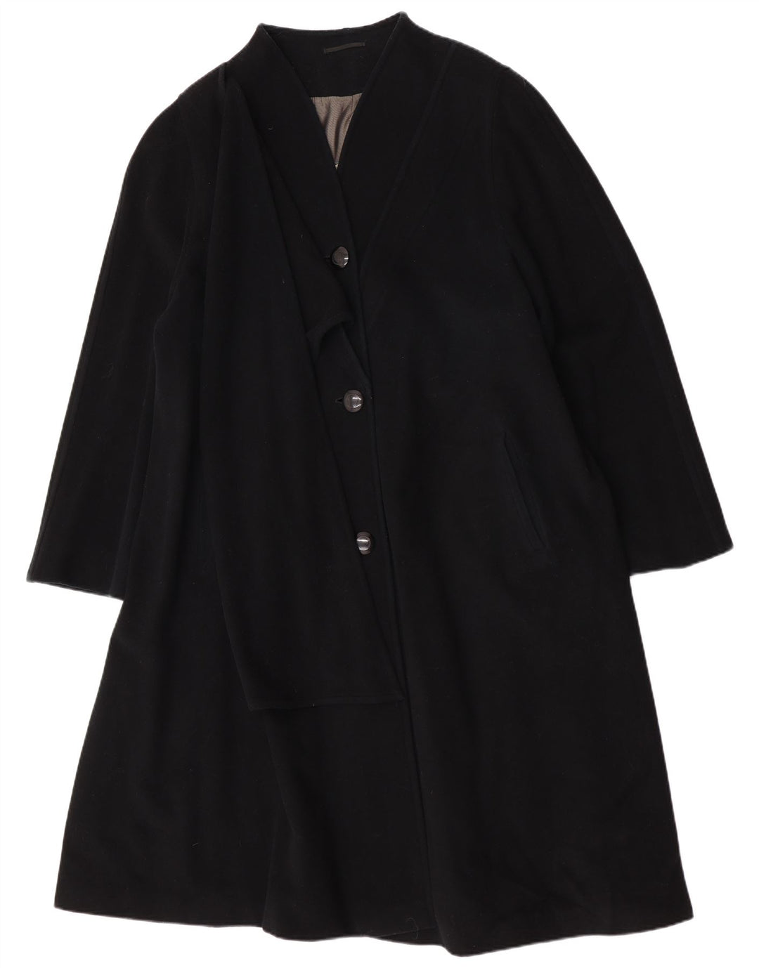 LADY H. Dame Oversized Overfrakke IT 49 XL Sort lammeuld
