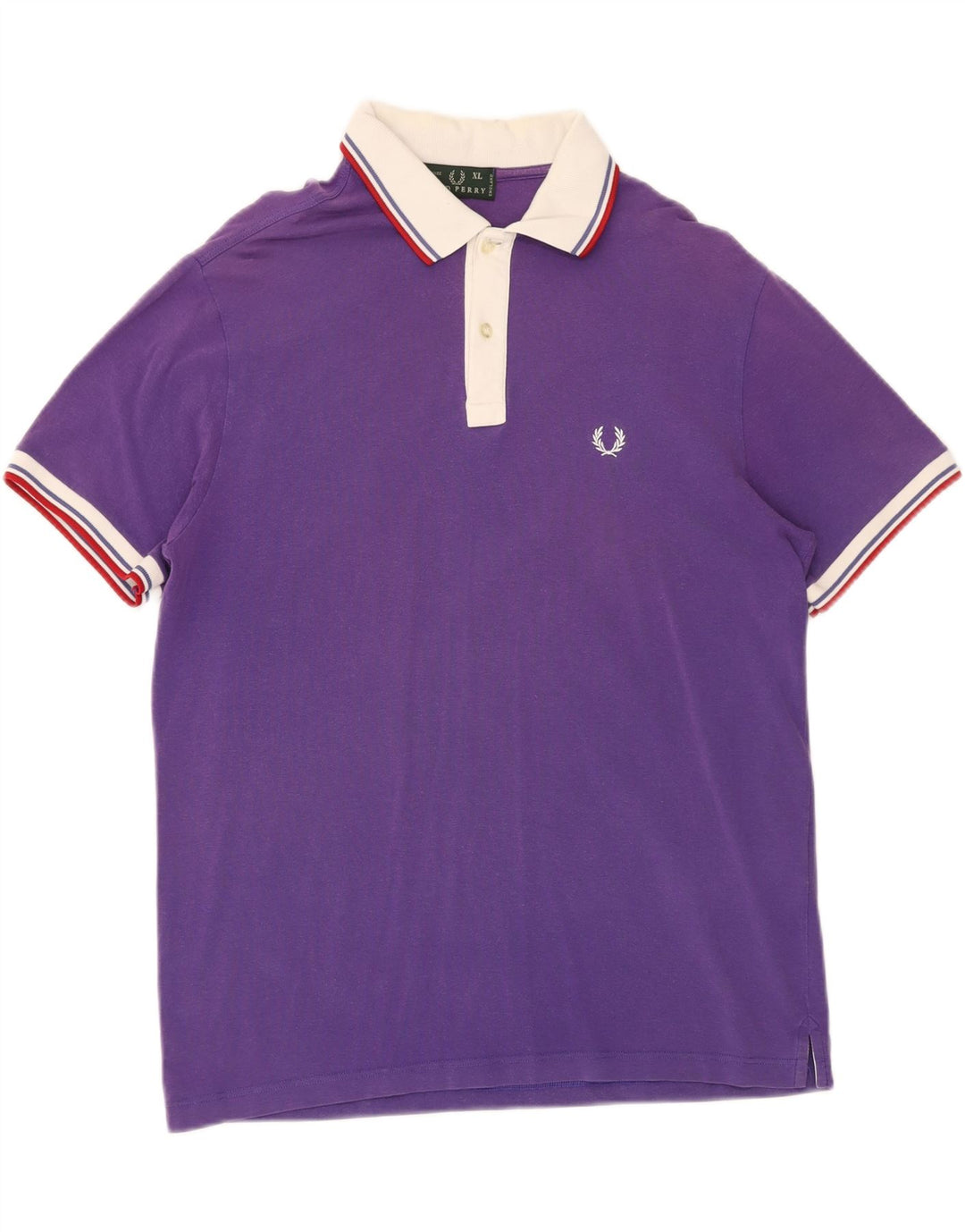 FRED PERRY Poloshirt til mænd XL Lilla bomuld