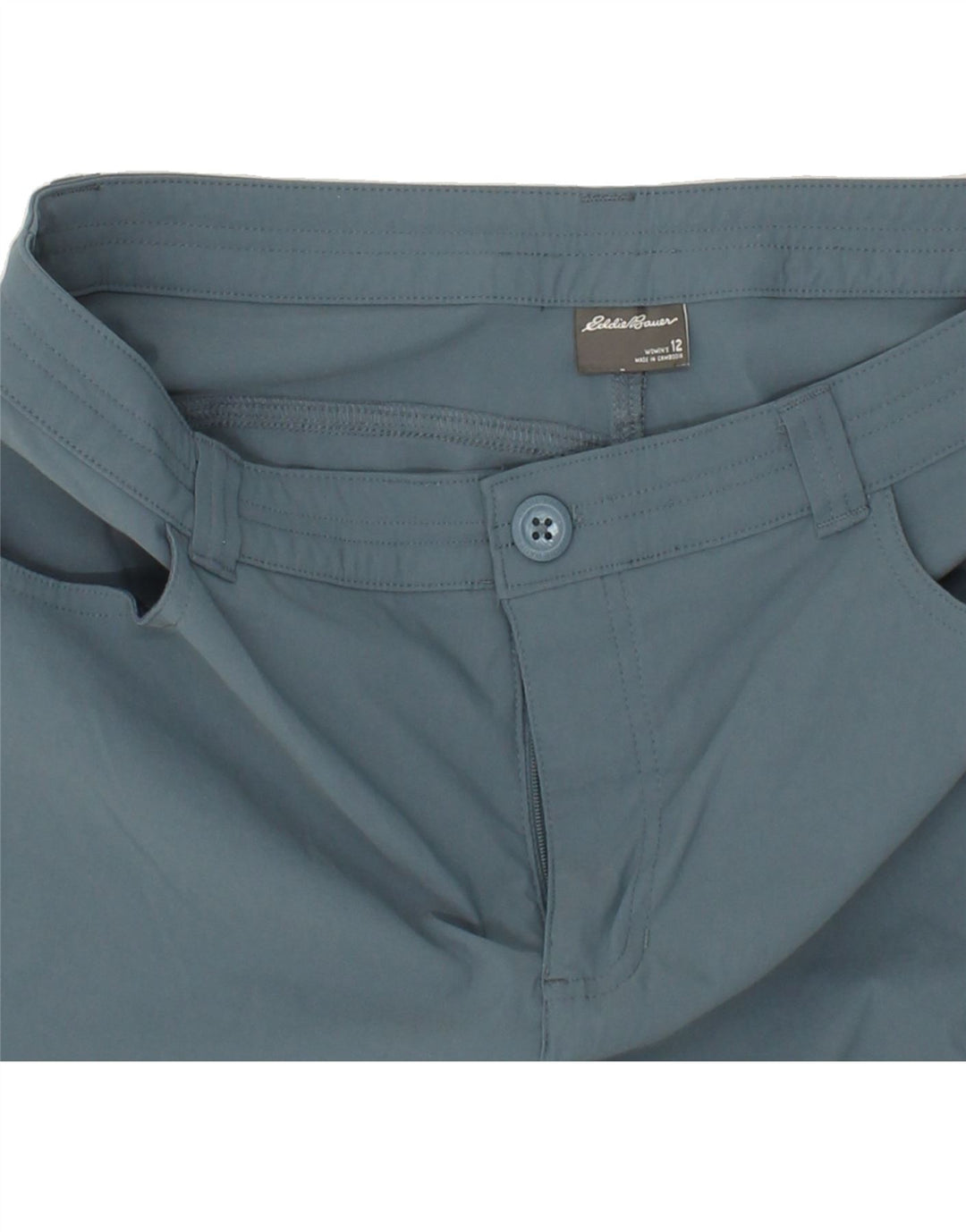 EDDIE BAUER Dame Capri Cargo Bukser US 12 Large W36 L21 Blå Nylon