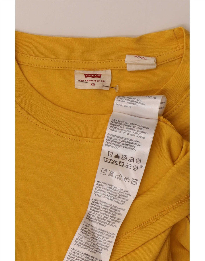Levi's Dame Top Langærmet UK 6 XS Gul Bomuld
