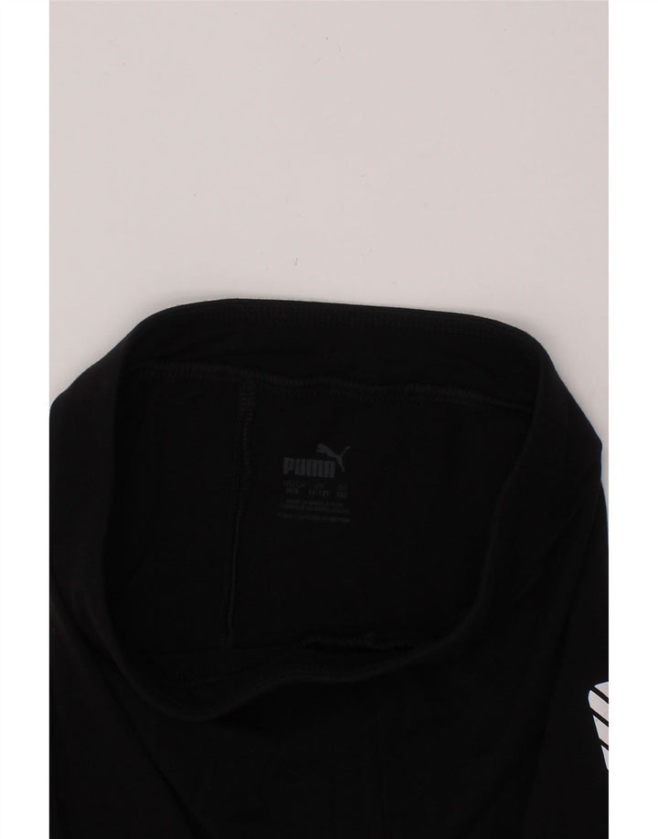 PUMA Girls Graphic Leggings 11-12 Years  Black Vintage Puma and Second-Hand Puma from Messina Hembry 