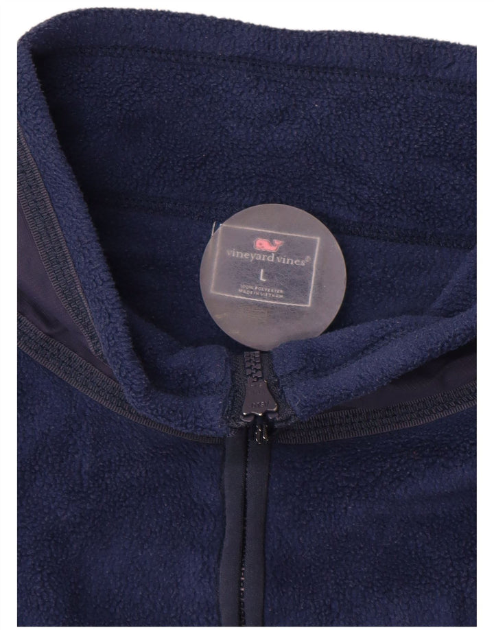 VINEYARD VINES Herre Fleece Gilet UK 40 Large Navy Blue Polyester