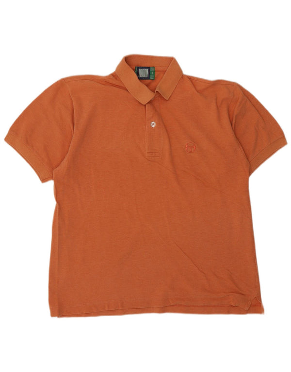 Sergio Tacchini Herre poloshirt IT 44 XS Orange Bomuld