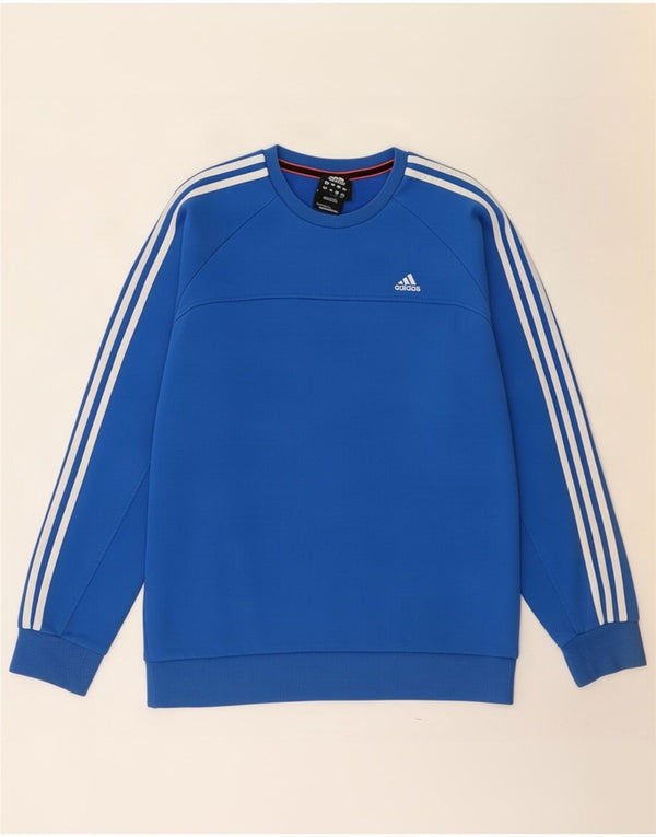 Adidas Mens Sweatshirt Jumper Large Blue Cotton