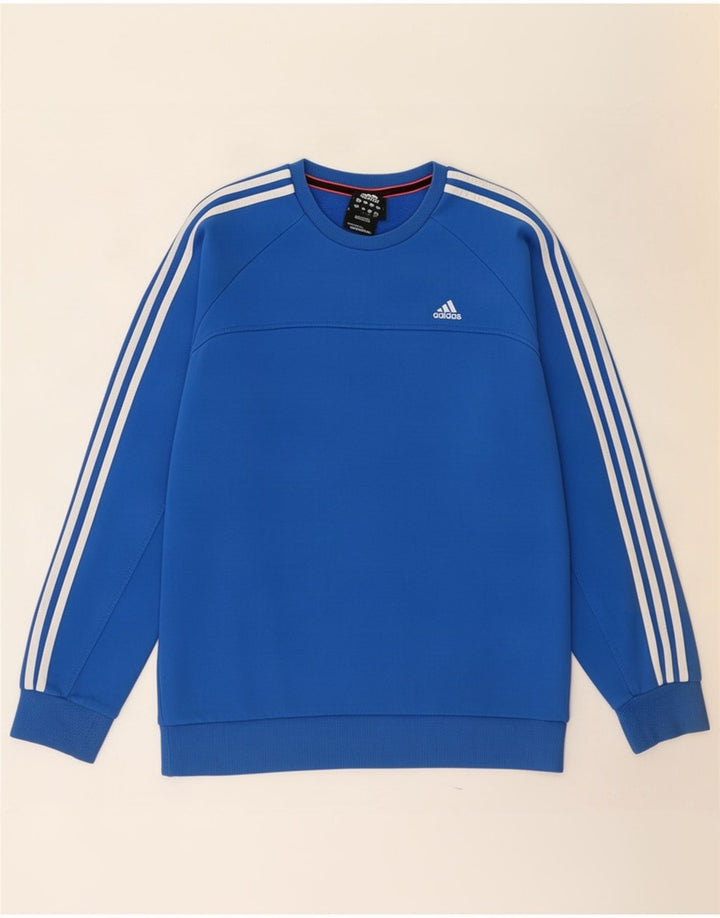 Adidas Sweatshirt til mænd, stor blå bomuld