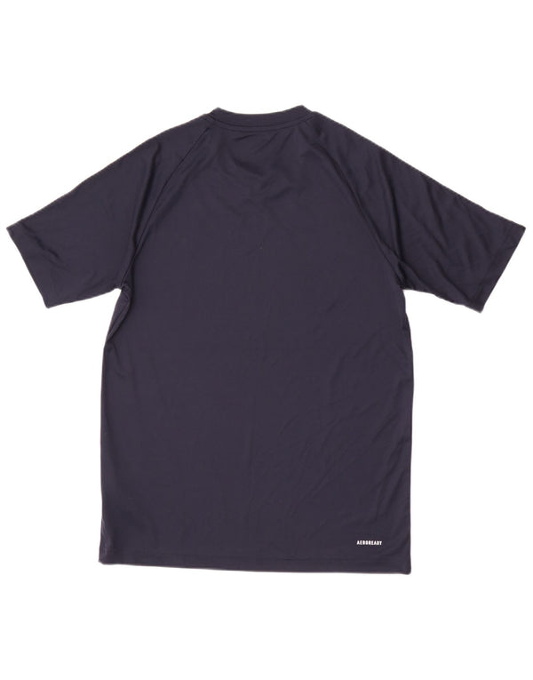 Adidas Mens Aeroready T-Shirt Top Small Navy Blue Polyester