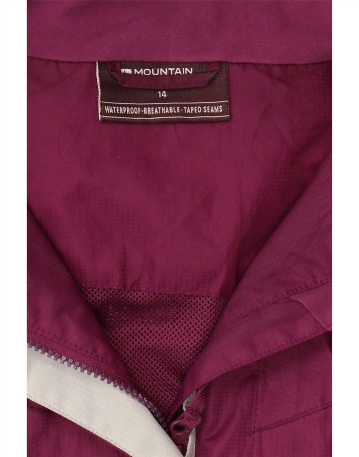 MOUNTAIN WAREHOUSE Womens Hooded Raincoat UK 14 Medium  Pink Polyester Vintage Mountain Warehouse and Second-Hand Mountain Warehouse from Messina Hembry 