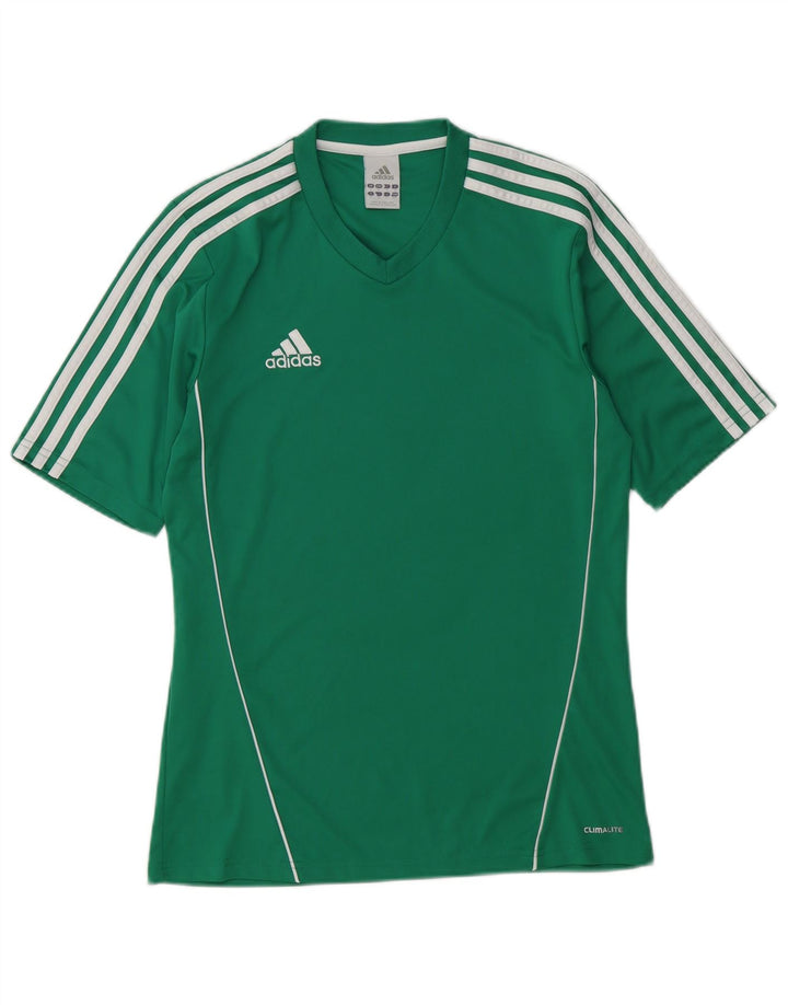 Adidas Herre Climalite T-Shirt Top Lille Grøn Polyester