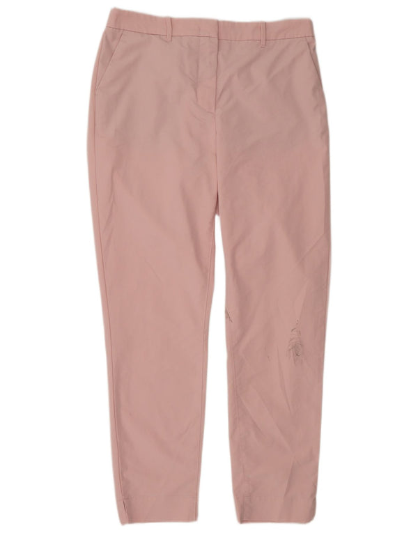 Marks & Spencer kvinders højtaljede chinobukser UK 12 Medium W30 L30 Pink