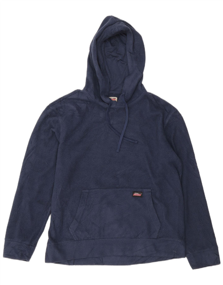 Dickies Fleecetrøje med hætte til mænd UK 38/40 Mellem marineblå polyester