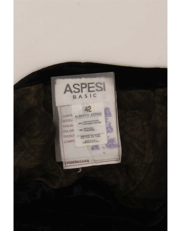 Aspesi Dame Maxi Wrap Nederdel IT 42 Medium W26 Sort Paisley Viscose