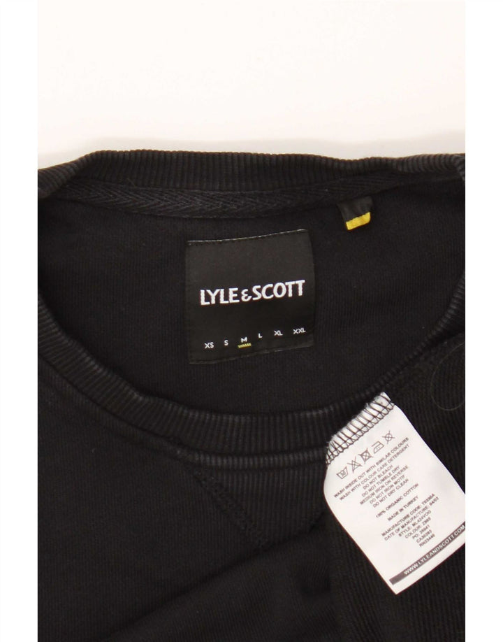 Lyle & Scott Herre sweatshirt Jumper Medium Sort Bomuld