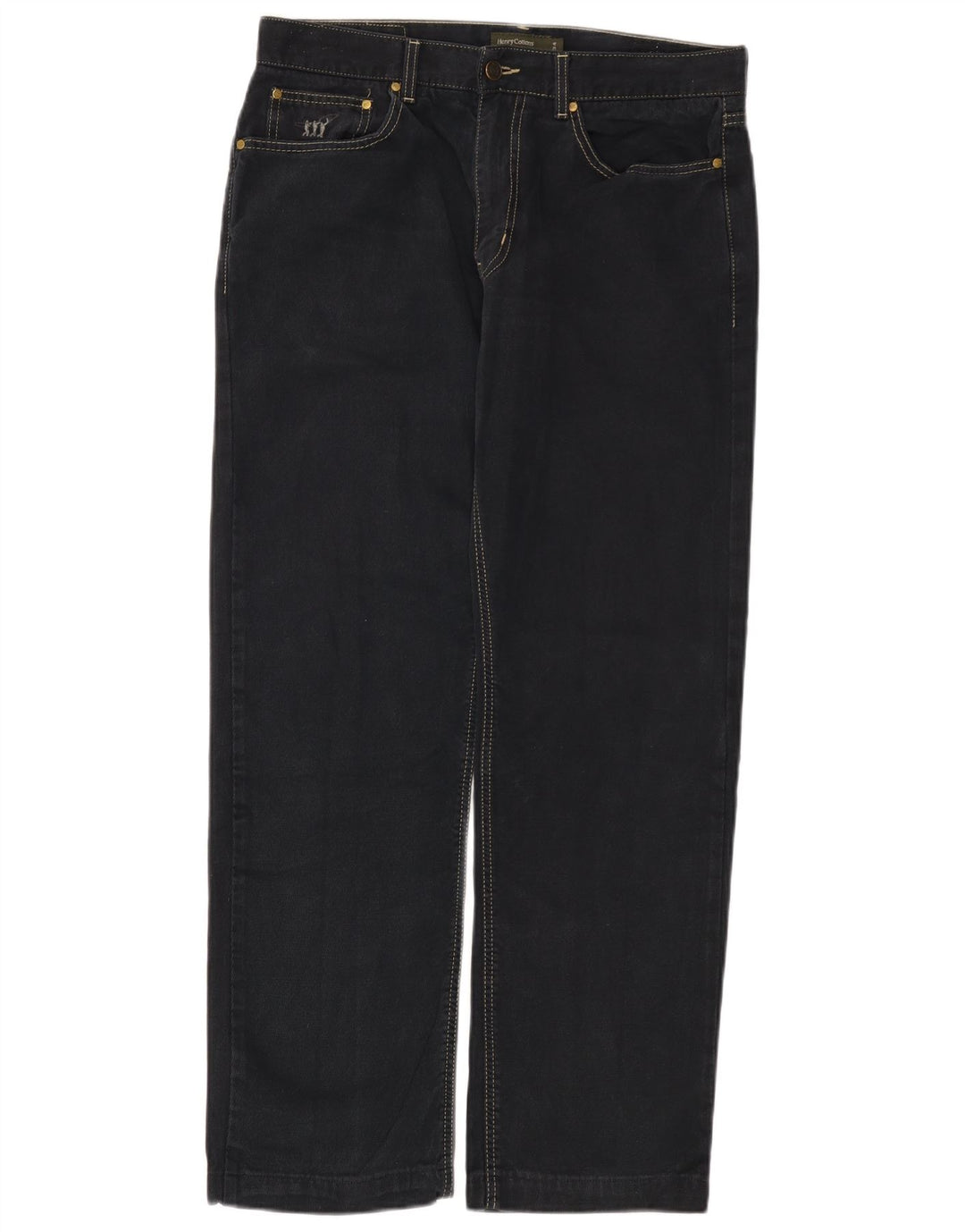 Henry Cottons Straight Jeans til mænd W34 L29 Marineblå bomuld