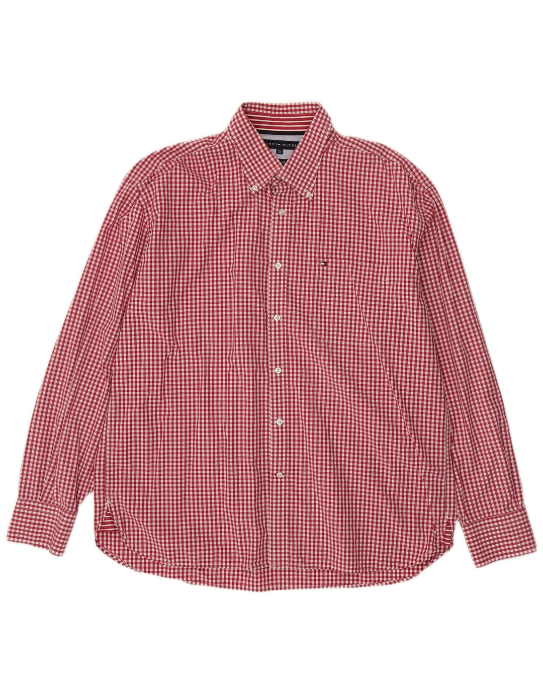Tommy Hilfiger Herreskjorte 2XL Rød Gingham Bomuld