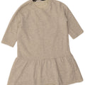 Zara Dame Tunikakjole UK 10 Small Grå Flecked Polyester