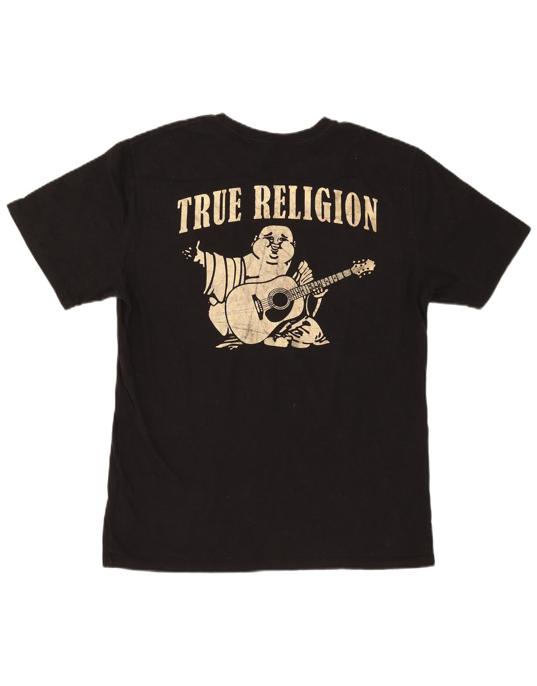 True Religion Herre grafisk T-shirt Top Stor sort bomuld