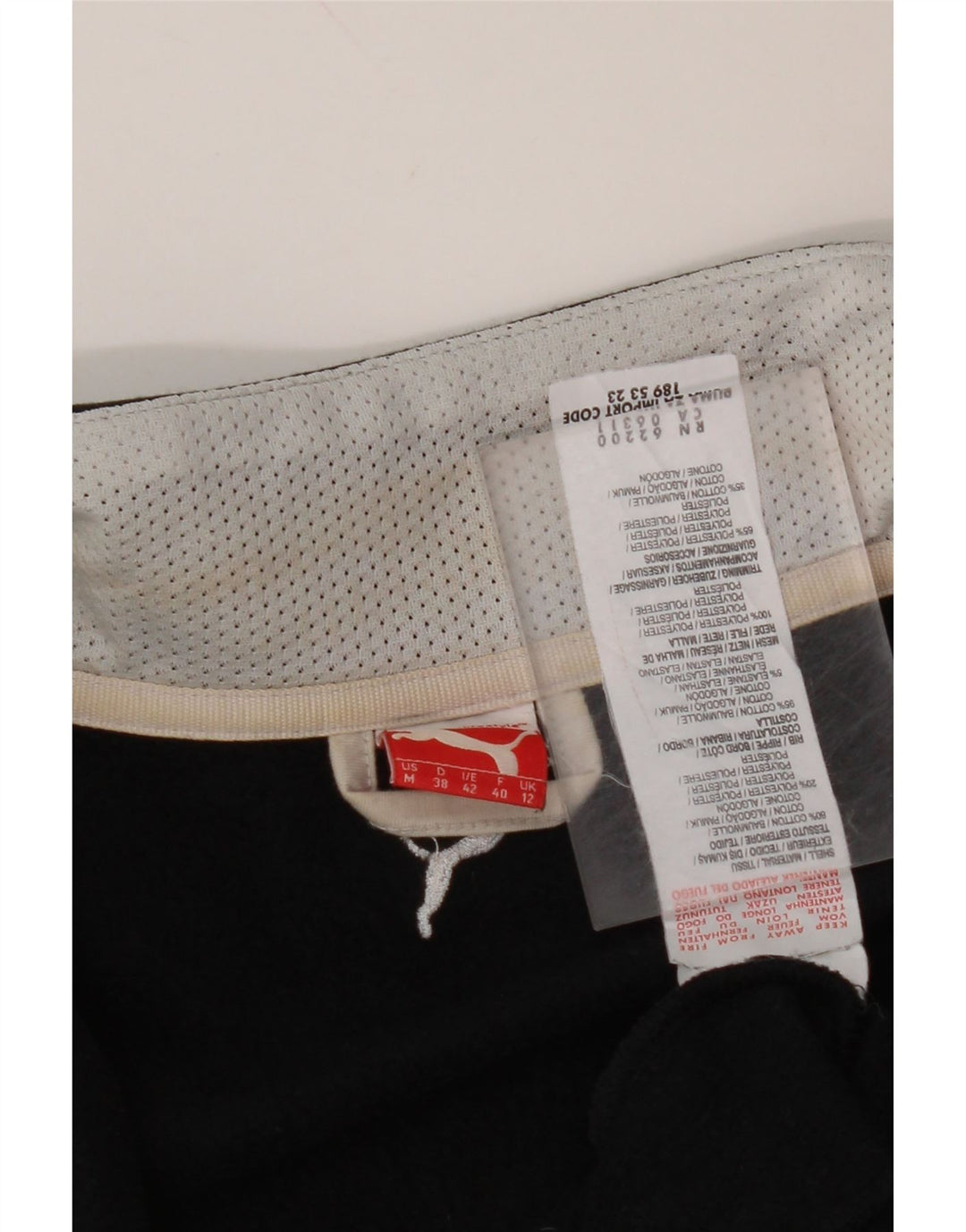 PUMA Grafisk træningsdragt topjakke til kvinder UK 12 Medium Sort bomuld