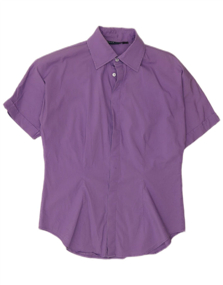 Ralph Lauren kortærmet skjorte til kvinder US 8 Medium Purple