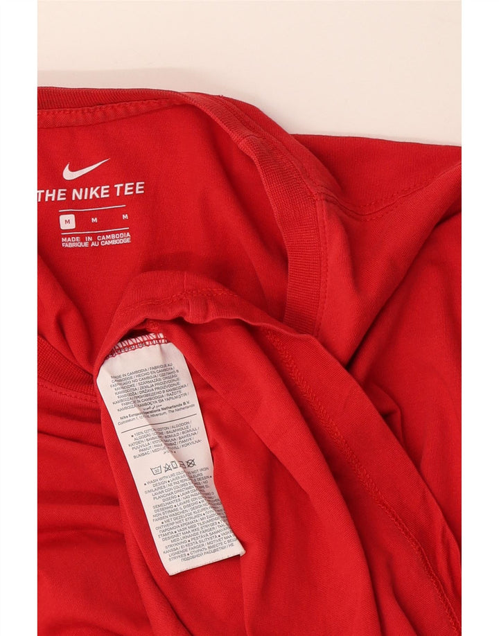 Nike Herre T-shirt Top Medium Rød Bomuld