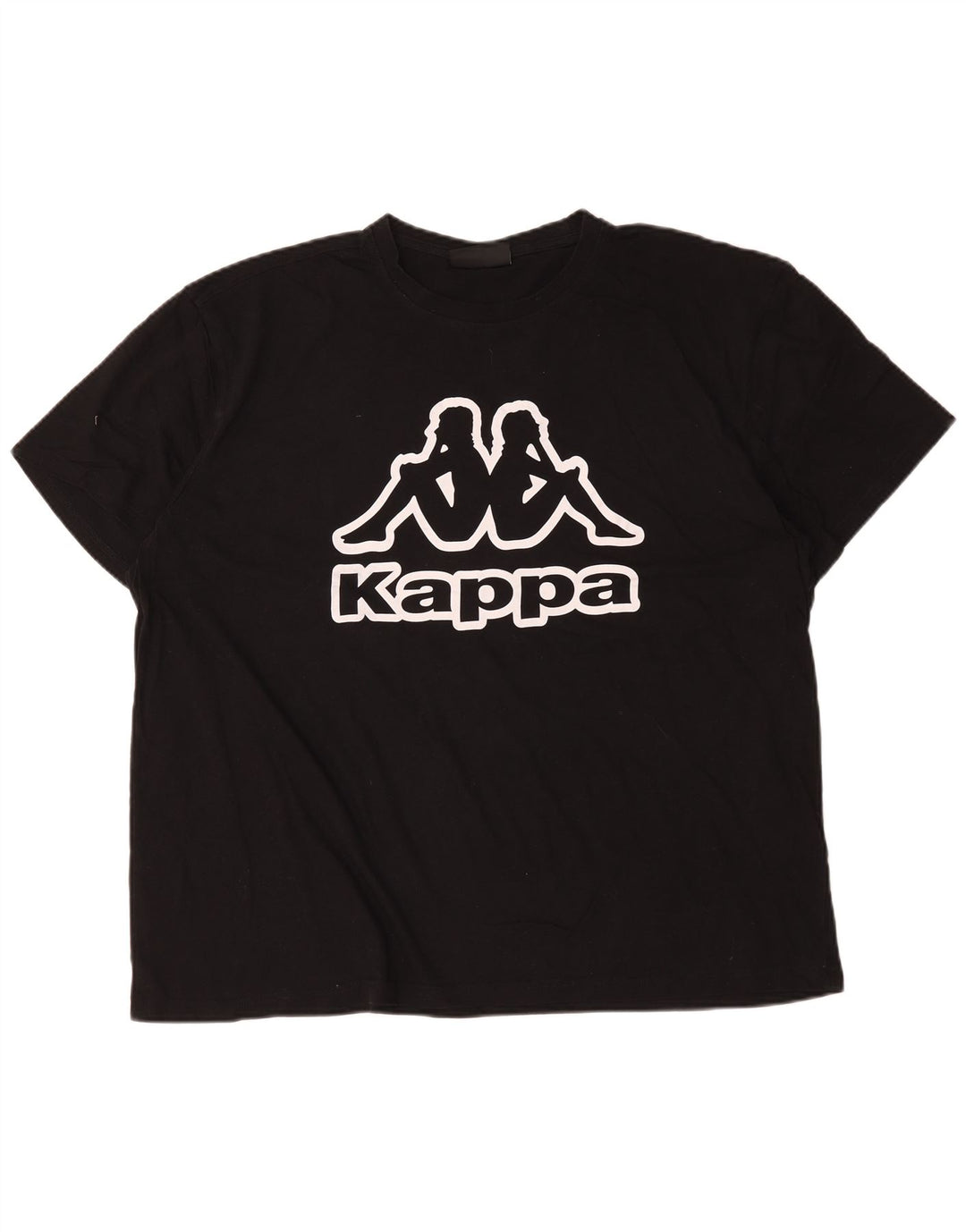 Kappa Herre Grafisk T-Shirt Top 4XL Sort Bomuld