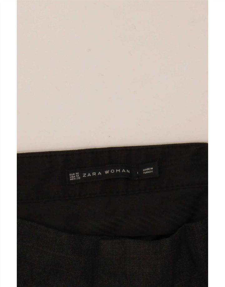 Zara Womens Pegged Cropped Trousers Medium W28 L26 Grå ternet