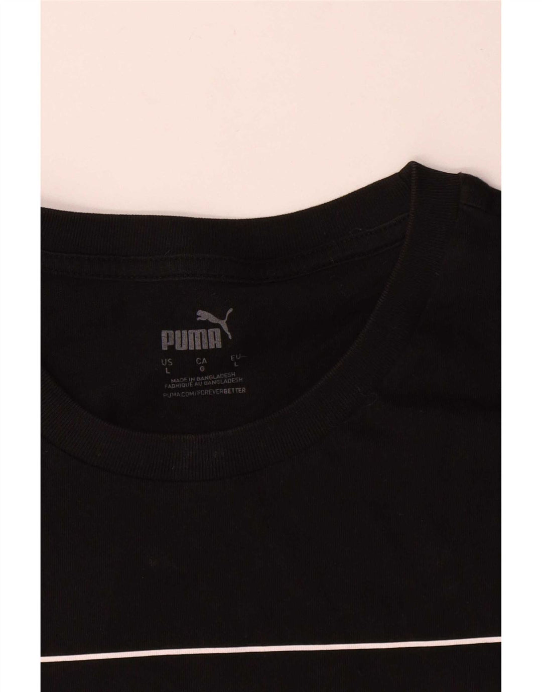 Puma Herre Grafisk T-Shirt Top Stor Sort Bomuld