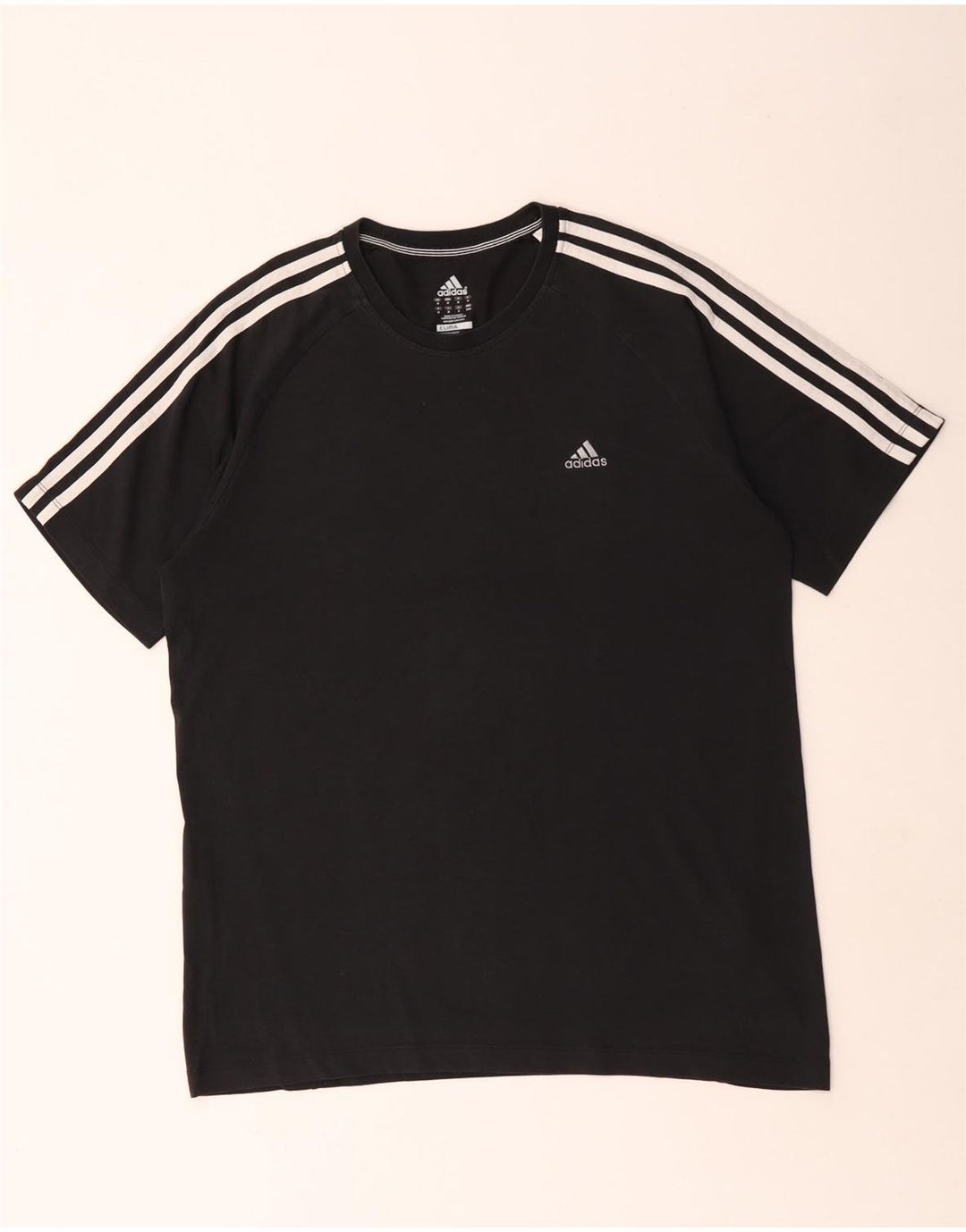 Adidas Herre Clima 365 T-Shirt Top Medium Sort Bomuld
