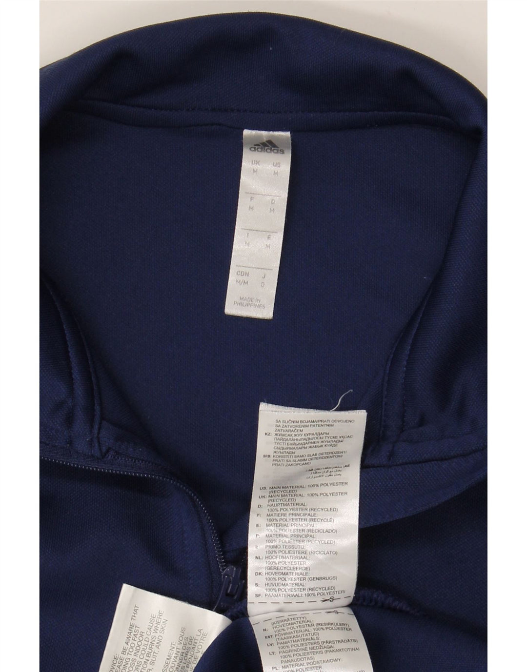 ADIDAS Herre Aeroready Zip Neck Pullover Træningsdragt Top Medium Navy Blue